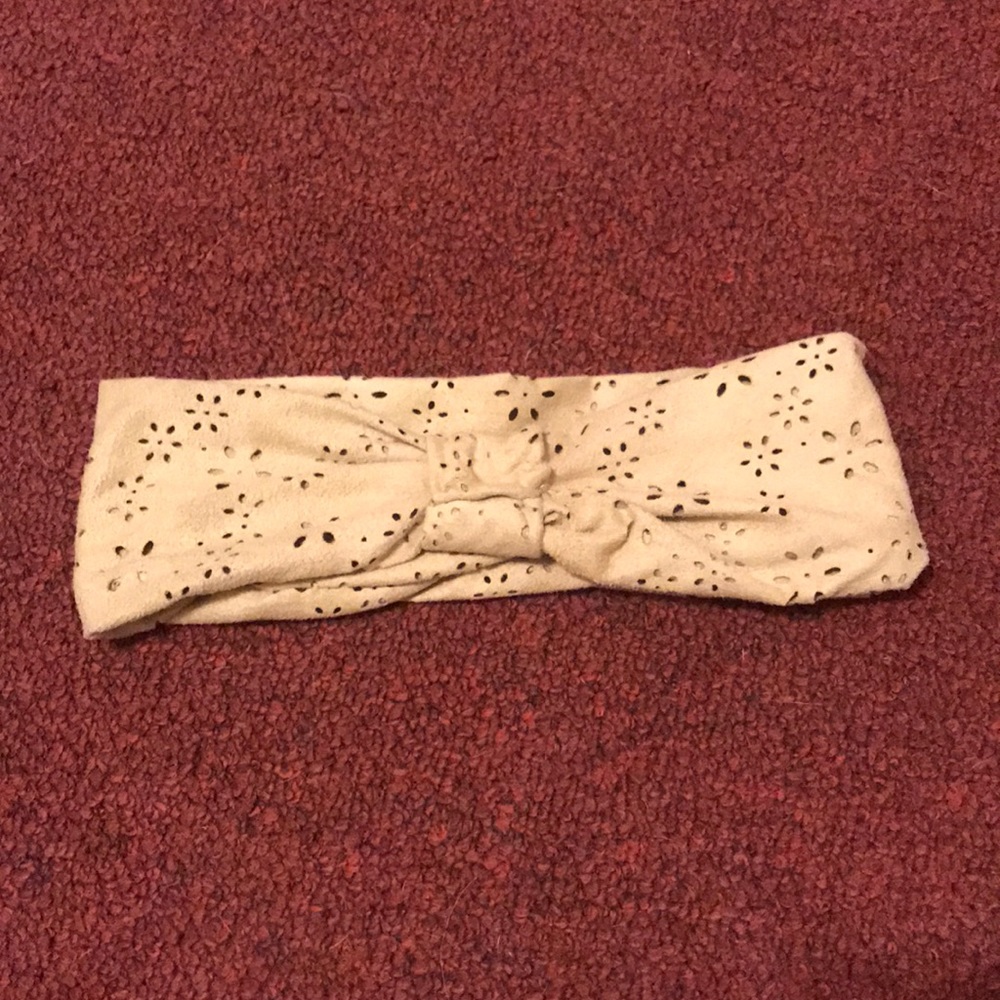 Faux leather head band
